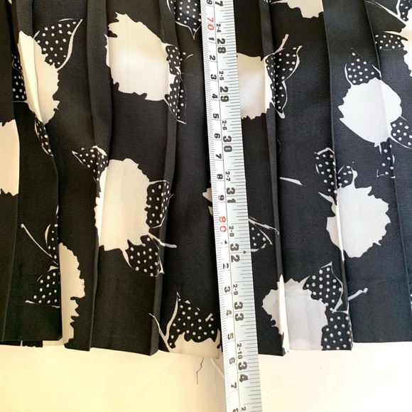 Black & white viscone fully pleated midi skirt M - Picture 13 of 13